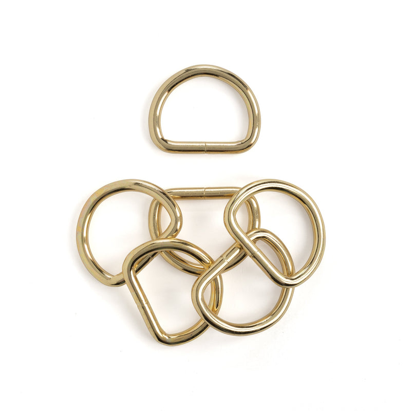 Paquete de 6 anillos en forma de D macizos