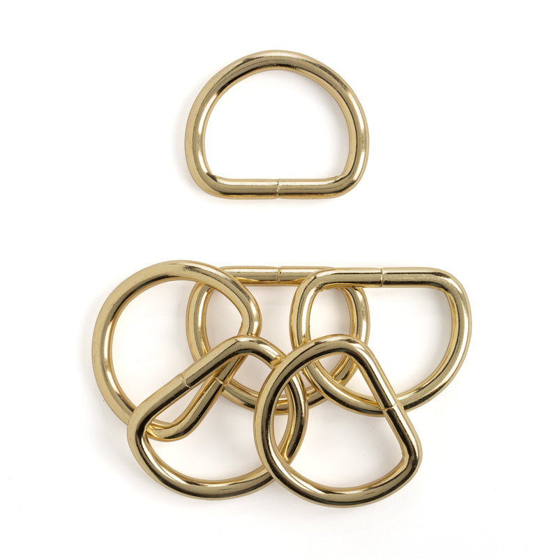 Paquete de 6 anillos en forma de D macizos