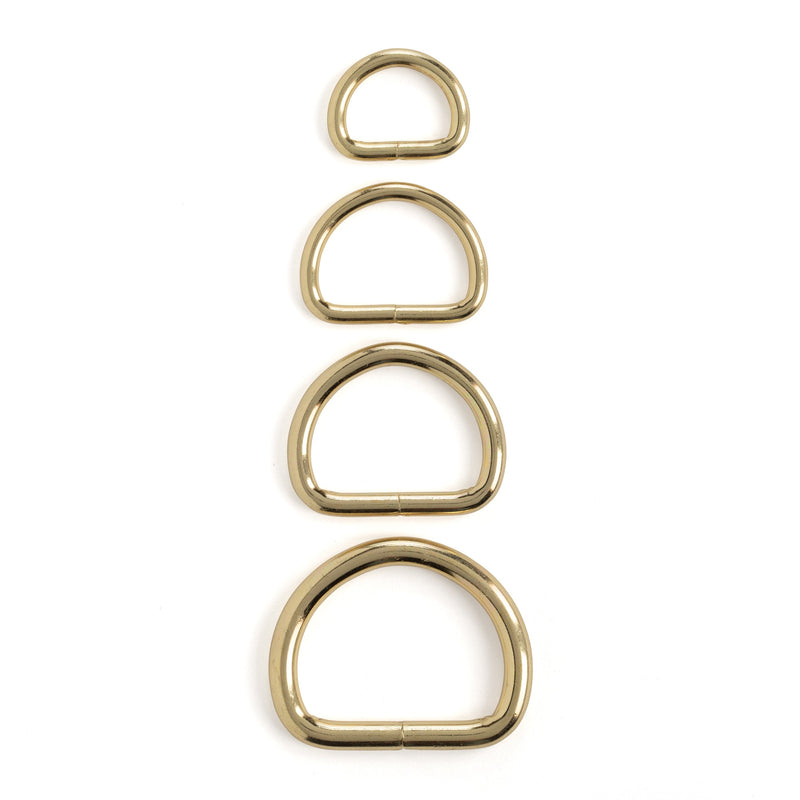 Paquete de 6 anillos en forma de D macizos