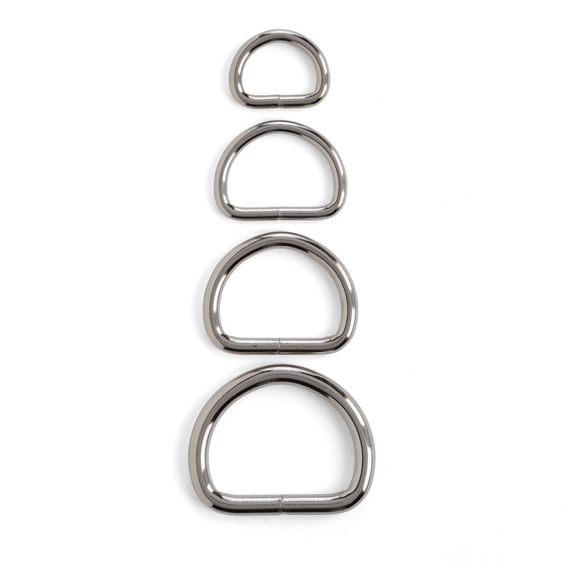 Paquete de 6 anillos en forma de D macizos