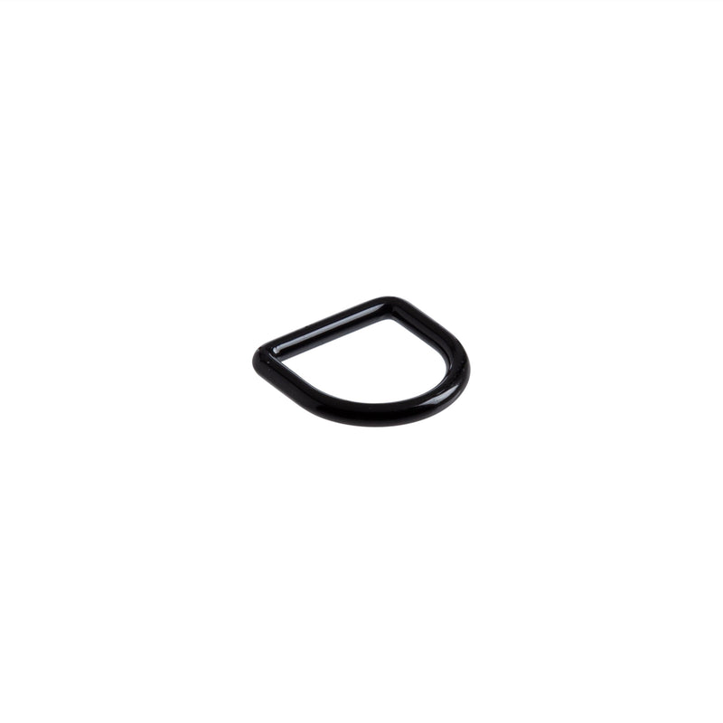 Decorative Solid Dee Ring Glossy Black