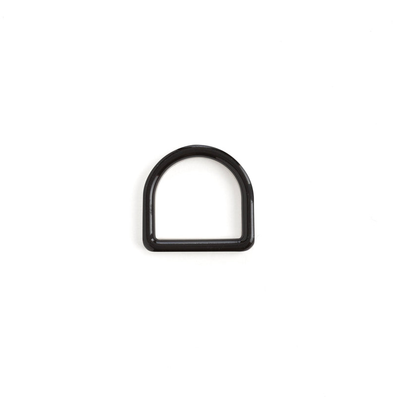 Decorative Solid Dee Ring Glossy Black