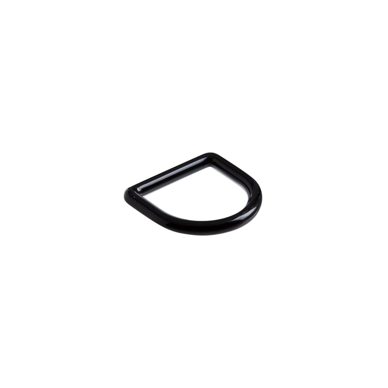 Decorative Solid Dee Ring Glossy Black