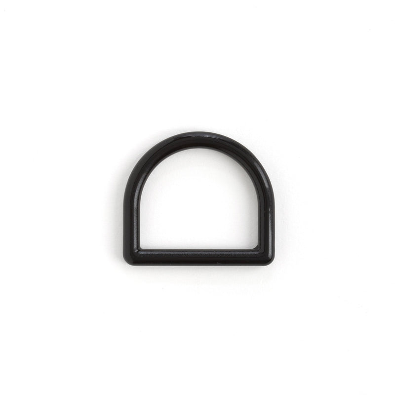 Decorative Solid Dee Ring Glossy Black