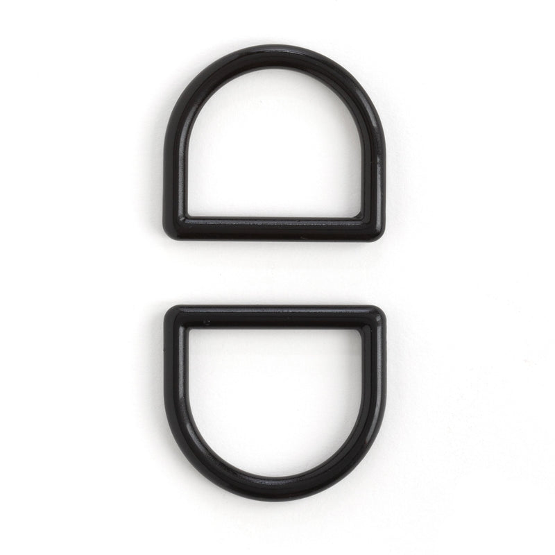 Decorative Solid Dee Ring Glossy Black