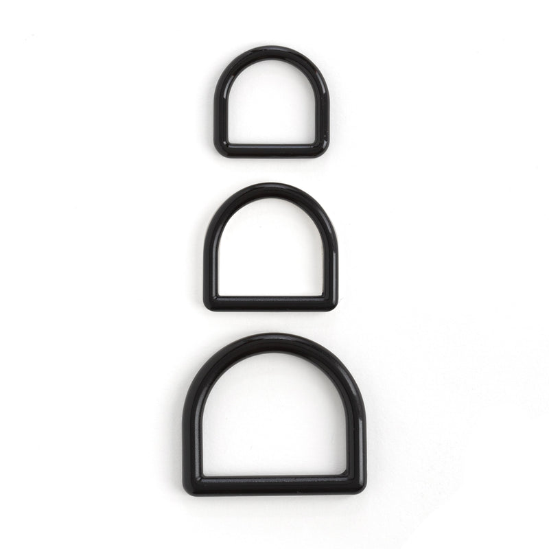 Decorative Solid Dee Ring Glossy Black