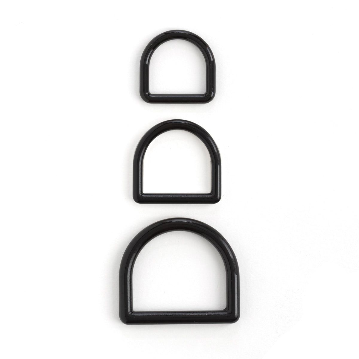 Decorative Solid Dee Ring Glossy Black — Tandy Leather Canada