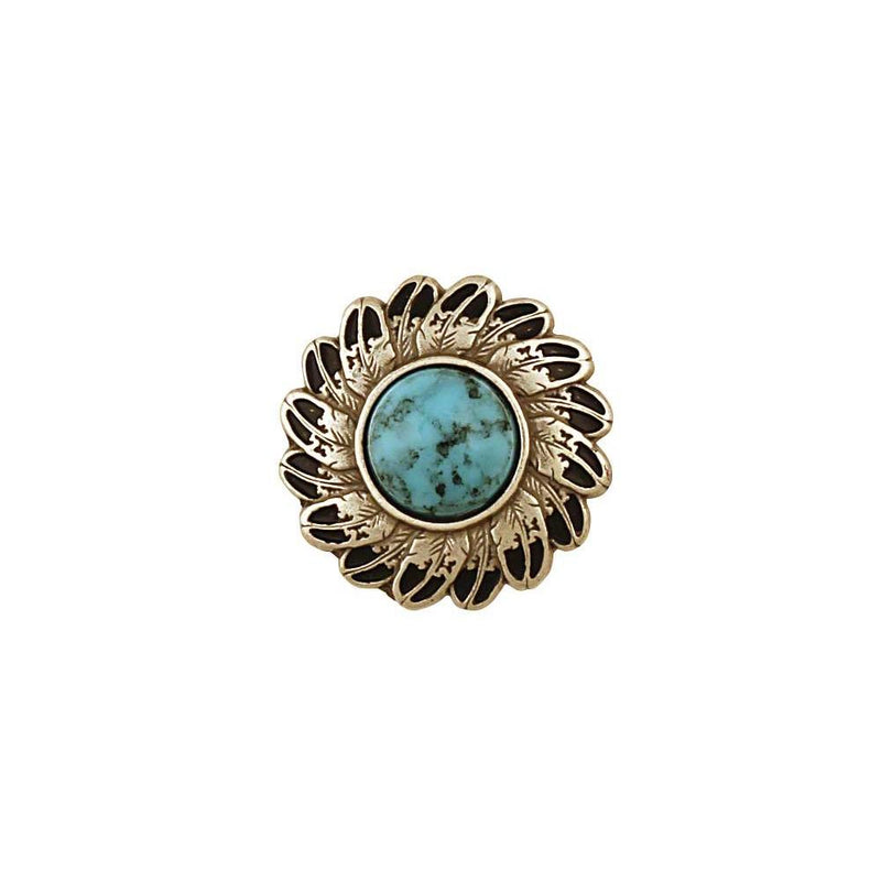 Turquoise Feather Conchos