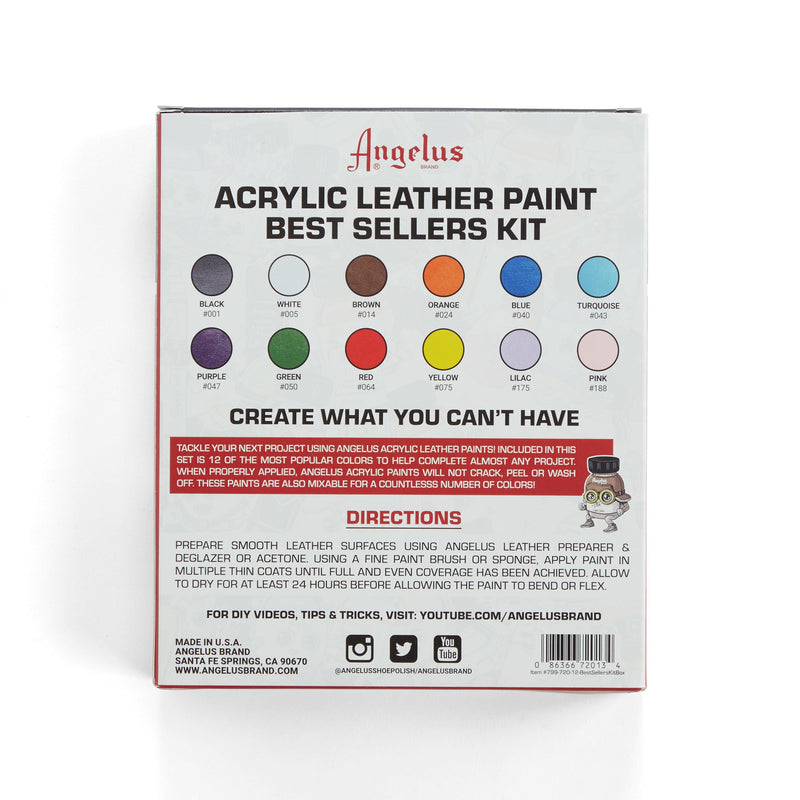 Angelus Best Sellers Leather Paint Set