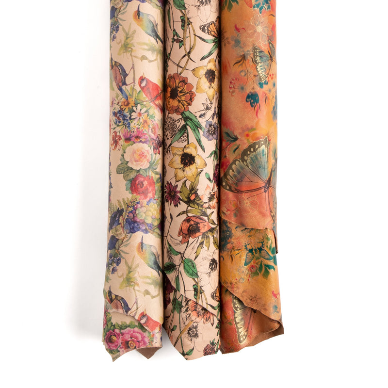 Floral Print Veg-Tan Sheepskin