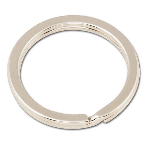 Flat Key Ring Nickel Free Plate 10 Pack