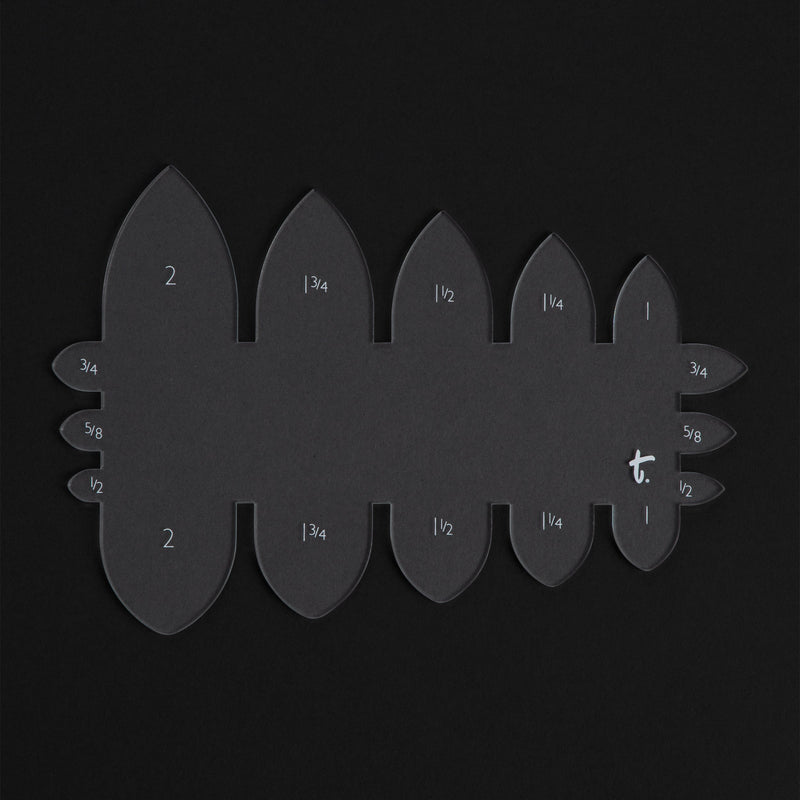 Pointed Belt End Acrylic Template