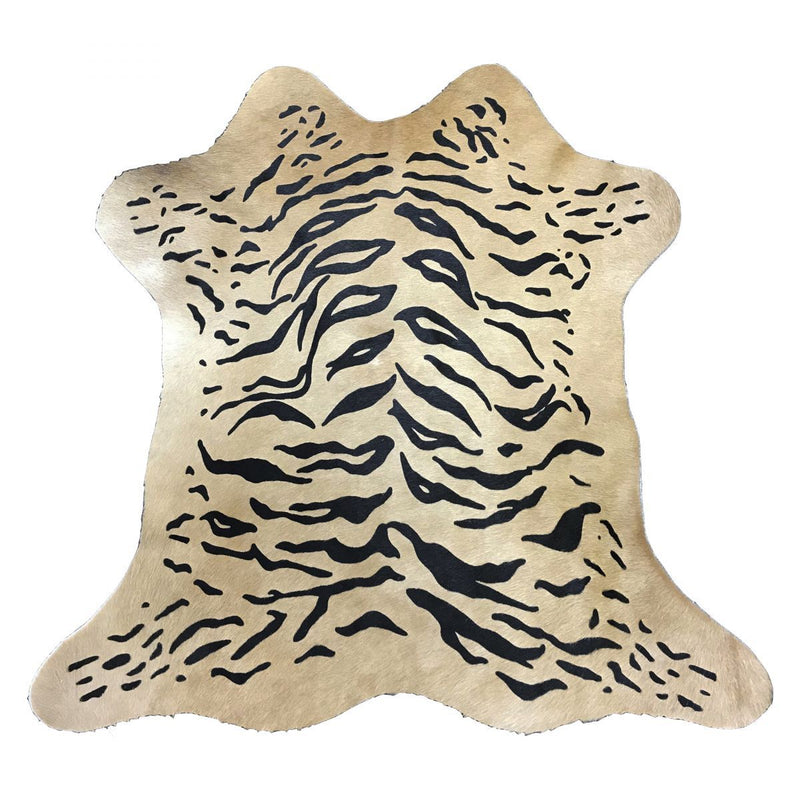 Piel Vacuno Con Pelo - Estampado Tigre Beige - OFERTA FINAL