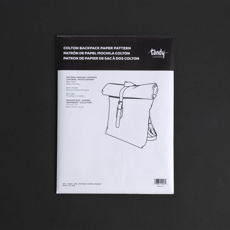 Patron en papier pour sac à dos Colton