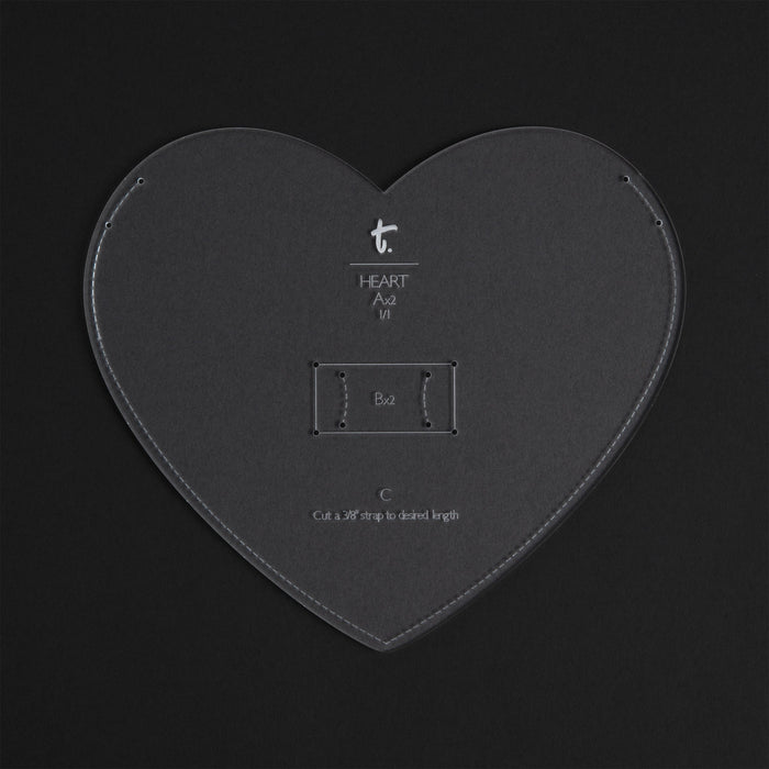 Heart Crossbody Bag Acrylic Template