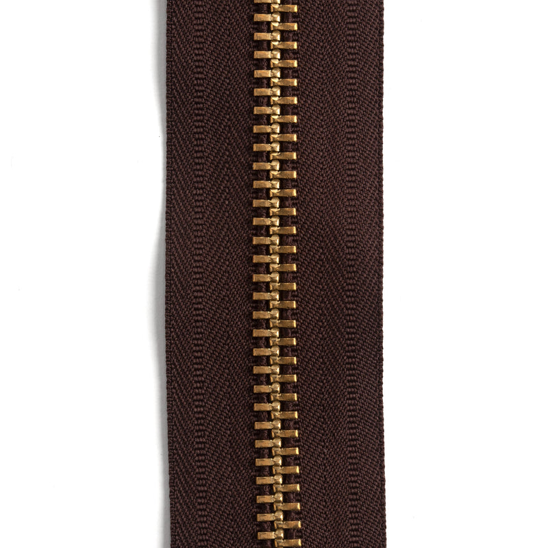 YKK #10 Brass Zipper Tape by the Yard