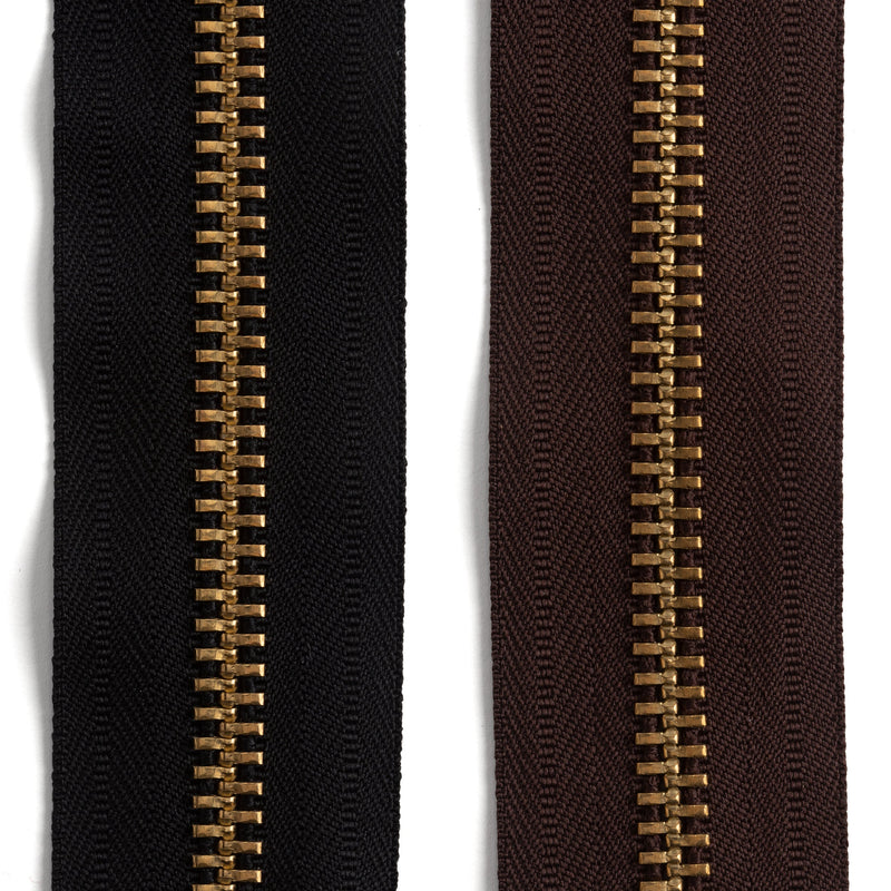 YKK #10 Brass Zipper Tape by the Yard