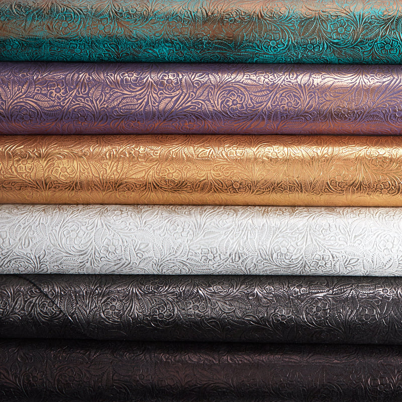 Floral Embossed Double Shoulder Metallic - FINAL SALE