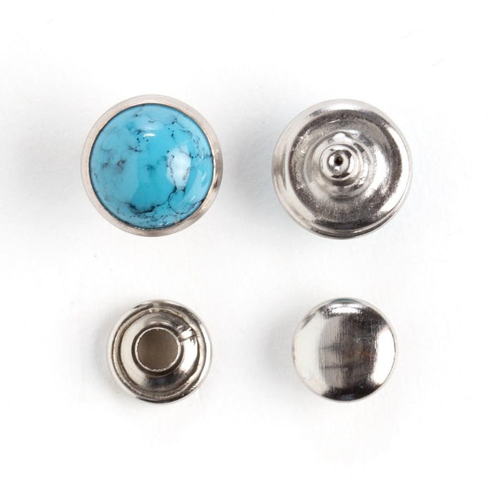 Synthetic Gem Stone Rivets 10 Pack