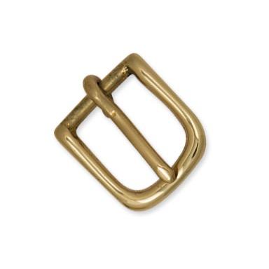 35mm Classic Solid Brass Single Pronged Harness Belt Buckle by