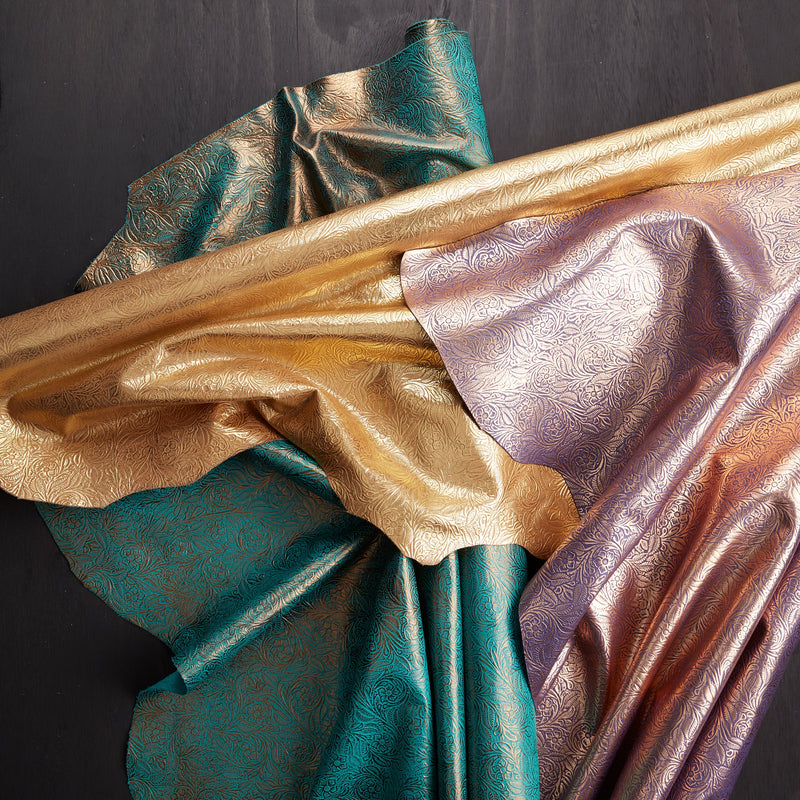 Floral Embossed Double Shoulder Metallic - FINAL SALE