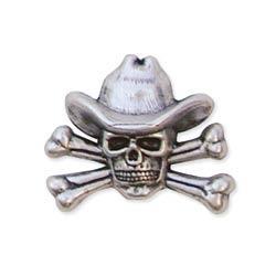 Cowboy Skull & Crossbones Concho