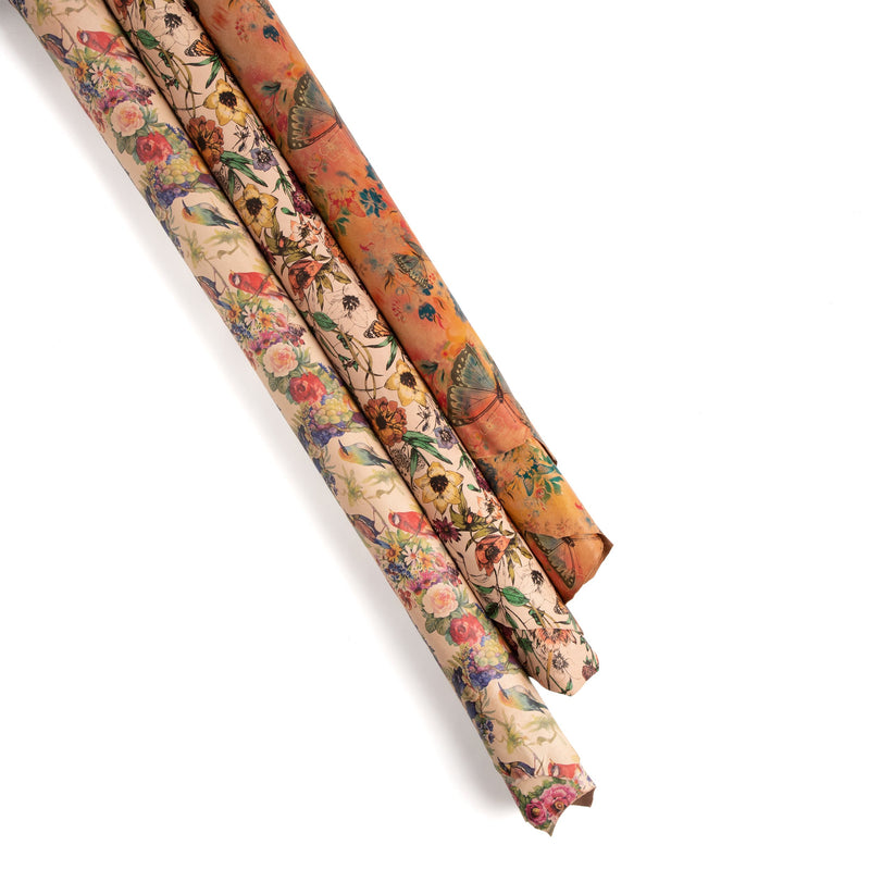 Floral Print Veg-Tan Sheepskin
