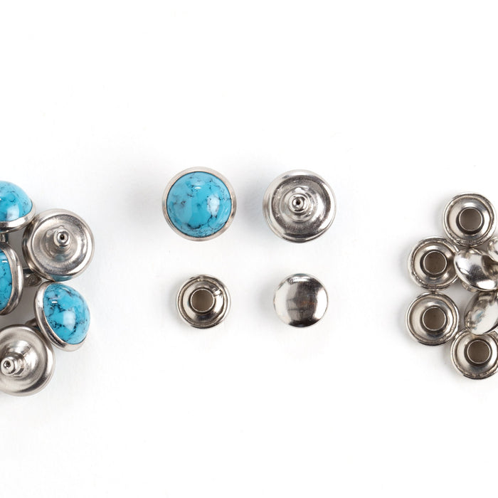 Synthetic Gem Stone Rivets 10 Pack