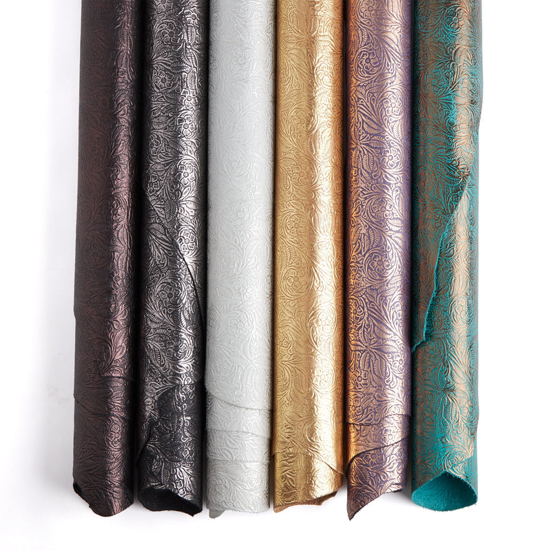 Floral Embossed Double Shoulder Metallic - FINAL SALE