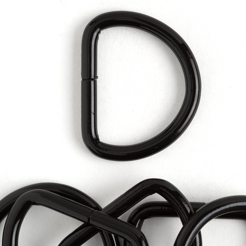 Paquete de 6 anillos en forma de D macizos