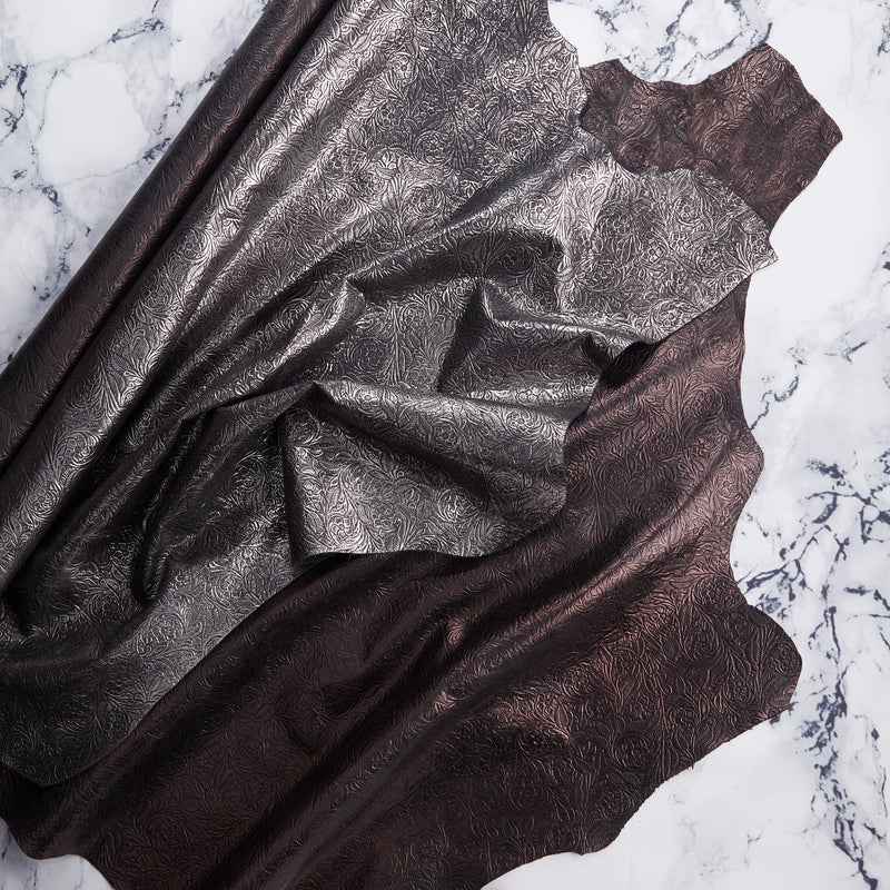 Floral Embossed Double Shoulder Metallic - FINAL SALE
