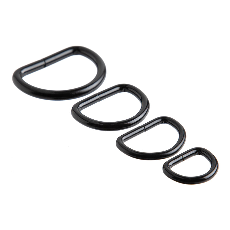 Paquete de 6 anillos en forma de D macizos
