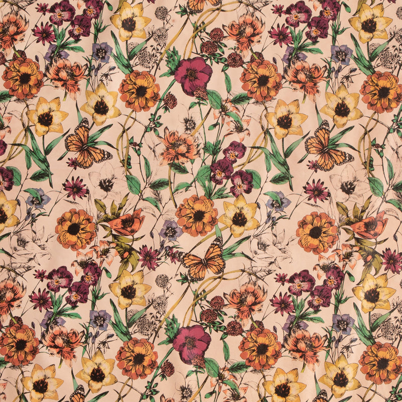 Floral Print Veg-Tan Sheepskin