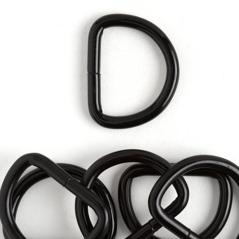 Paquete de 6 anillos en forma de D macizos
