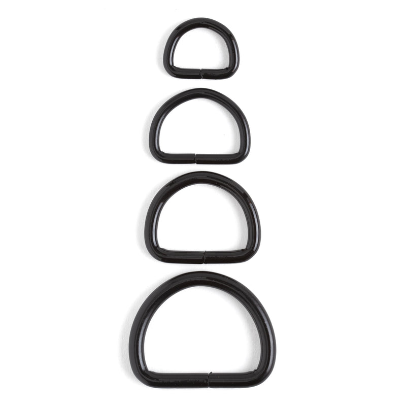 Paquete de 6 anillos en forma de D macizos