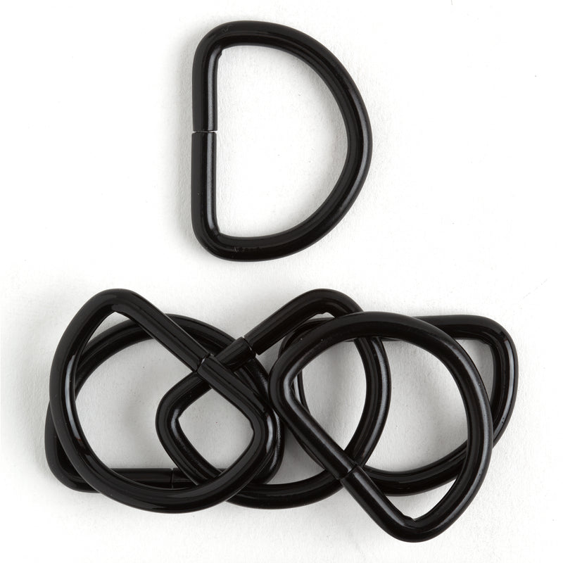 Paquete de 6 anillos en forma de D macizos